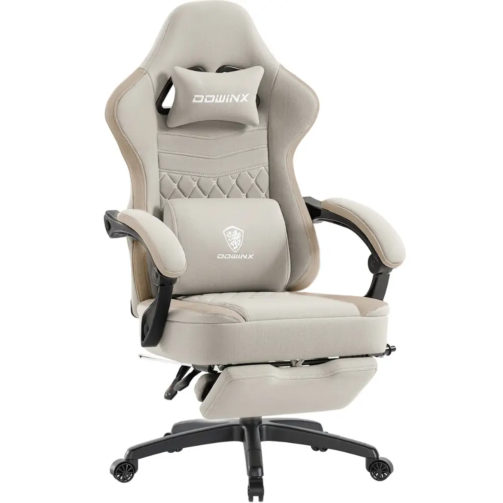 Dowinx Extended Footrest Gaming Chair - 6657E Lvory