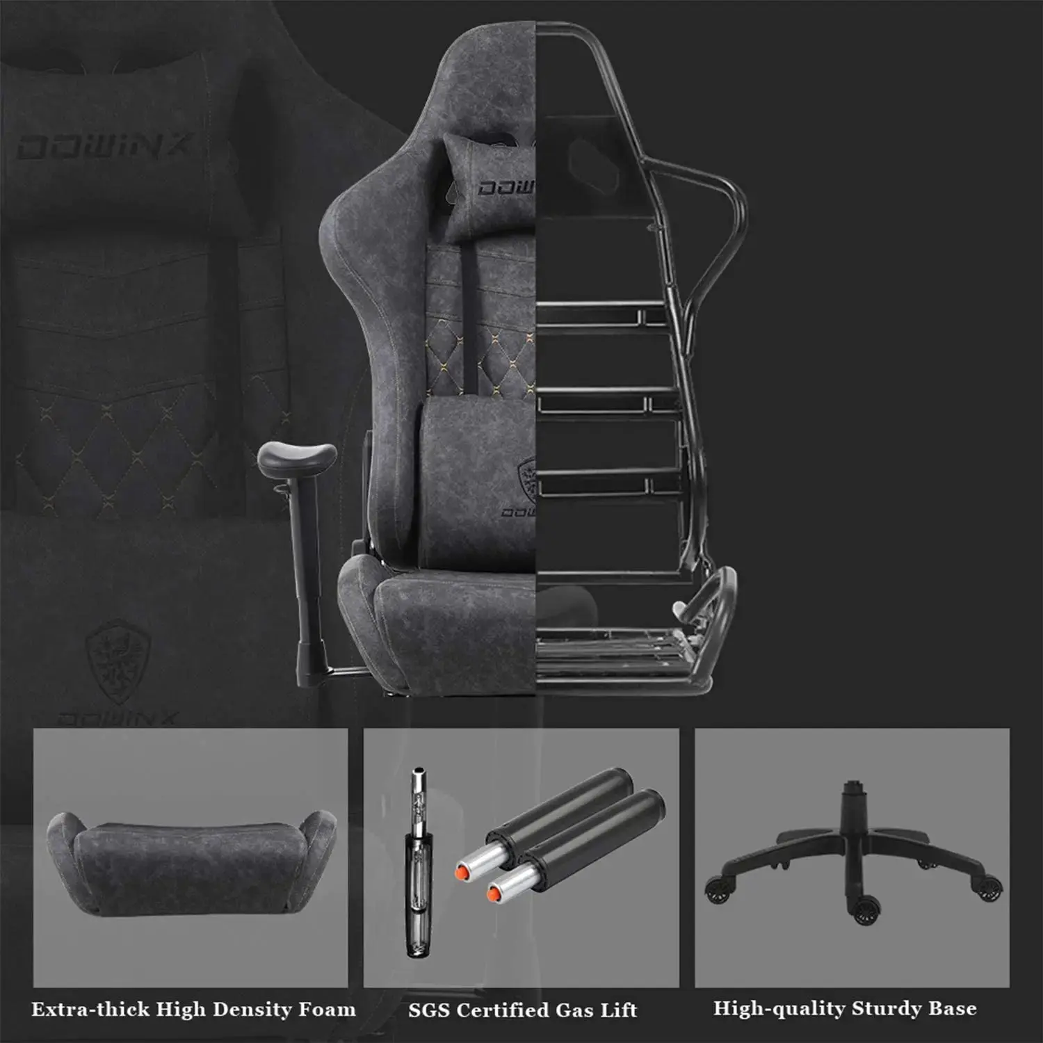 Dowinx Retro Series 6689S-Grey-4D armrests - Image 7
