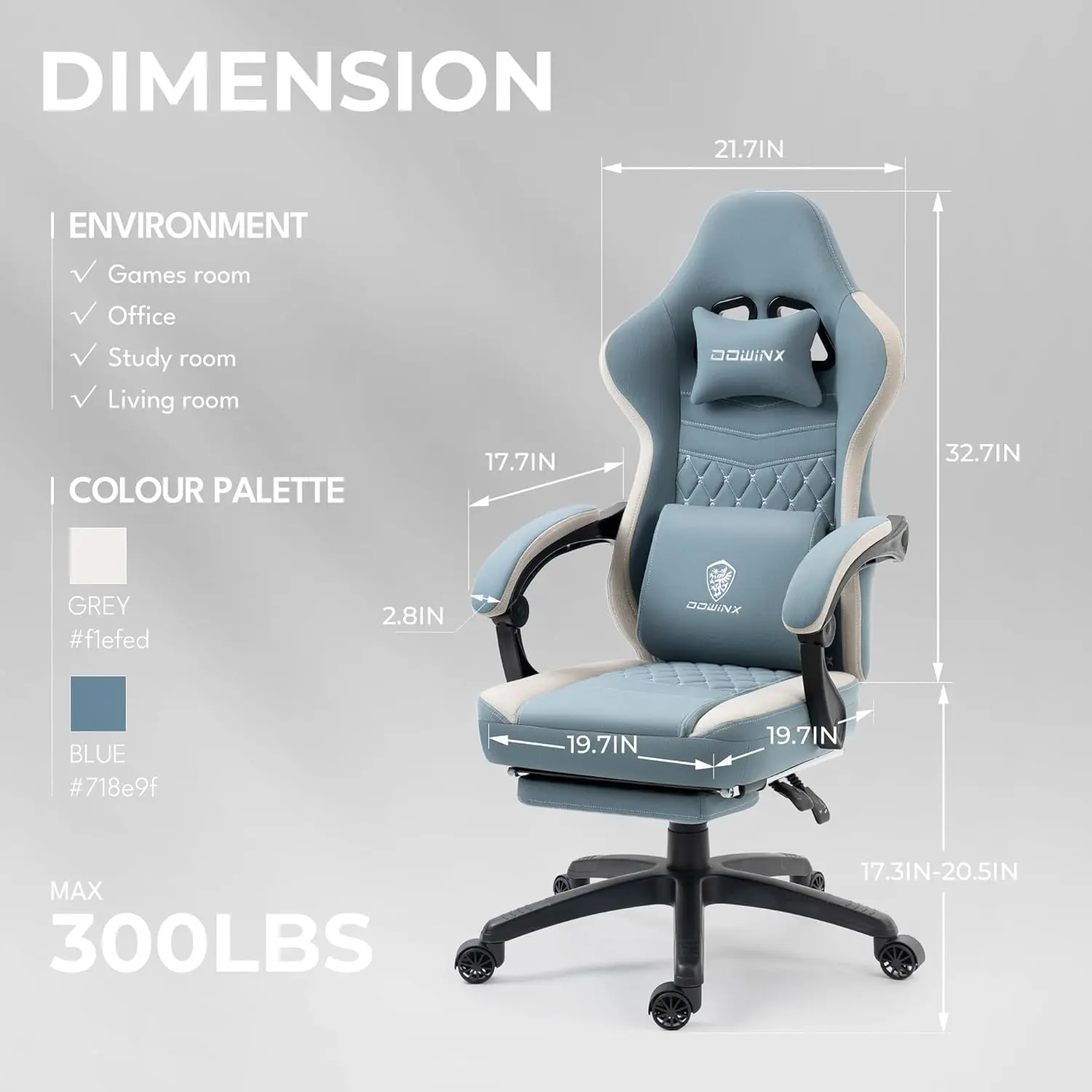 Dowinx Simple Series 6657D-Blue - Image 6