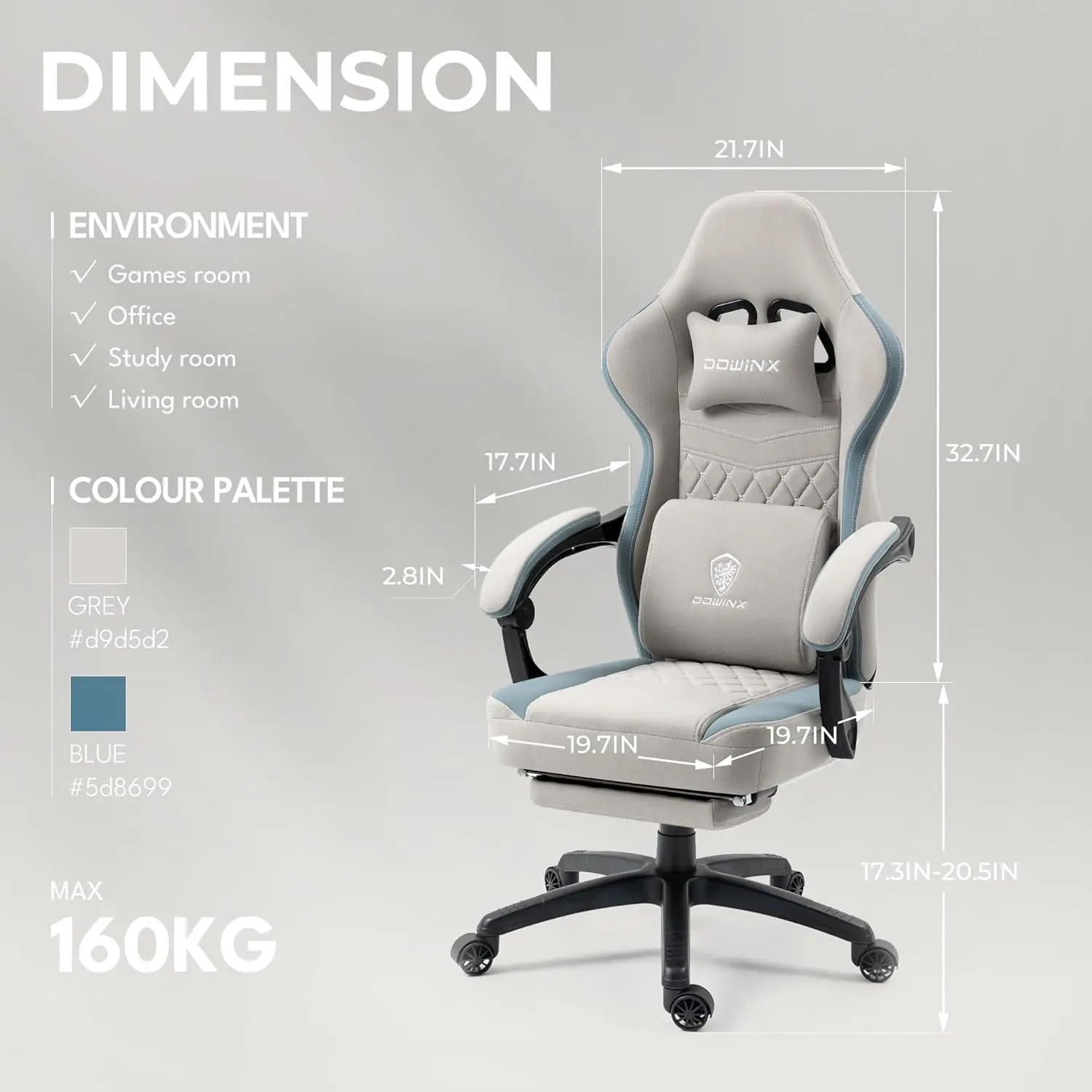 Dowinx Simple Series  6657D-Grey - Image 3