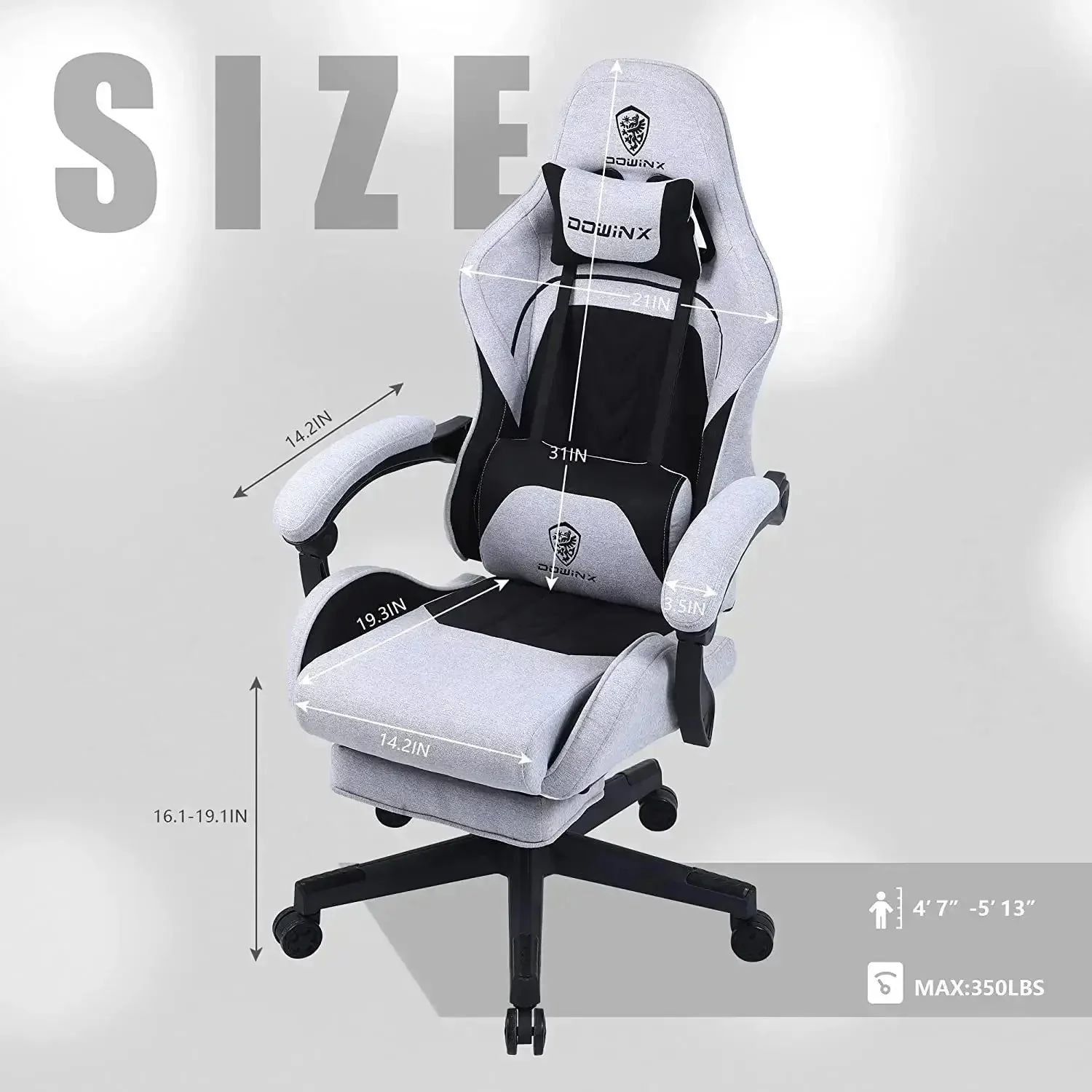 Dowinx Simple Series 6658B-Black&Grey - Image 4