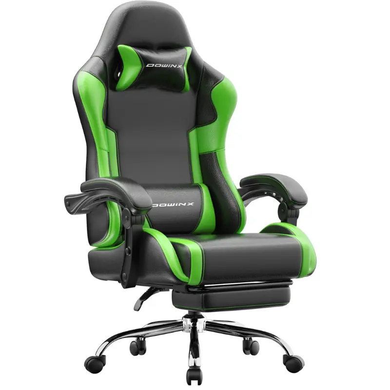 Dowinx Leather Gaming Chair LS-66D58J Black-Green