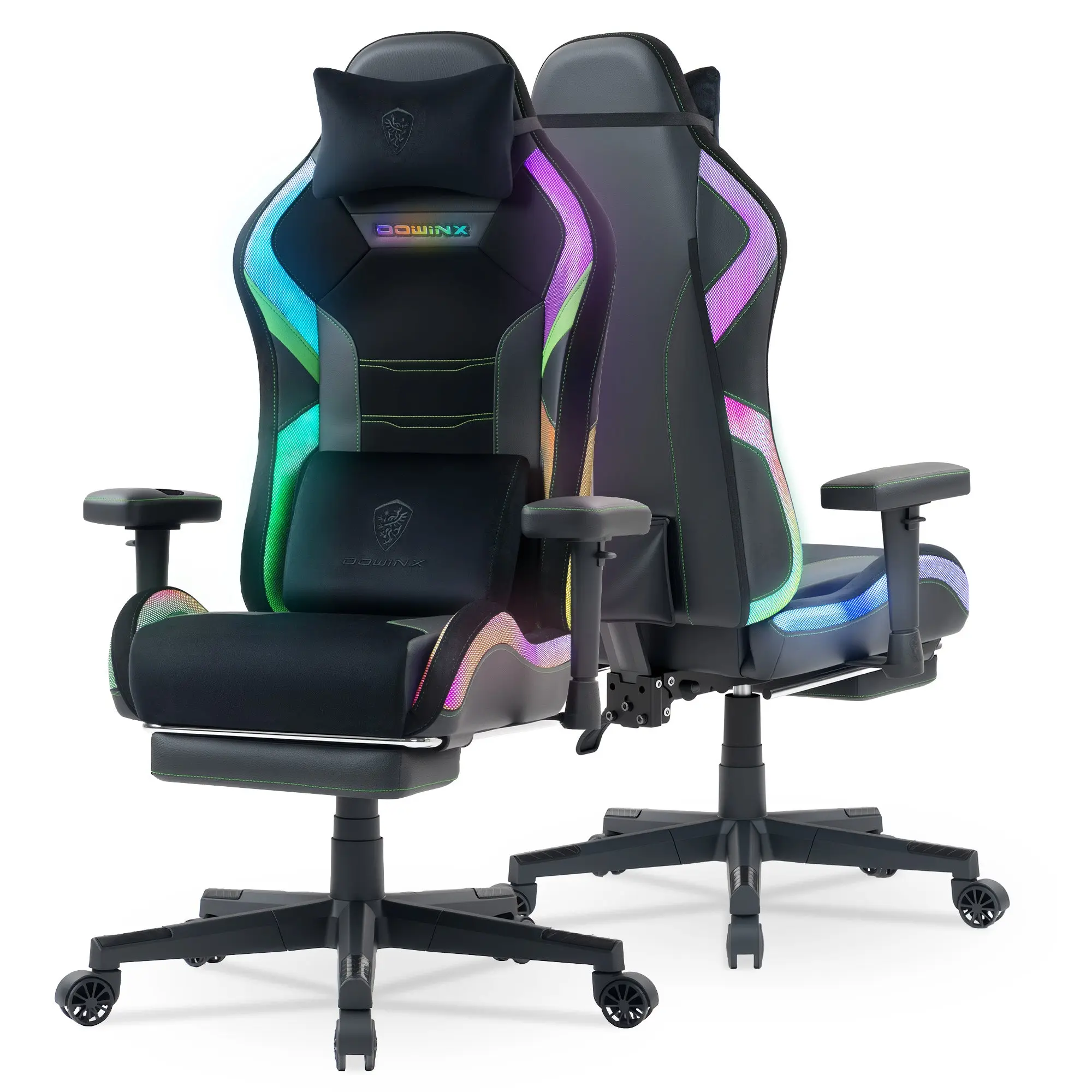 Dowinx LED Series Gaming Chair LS-66D2 Green