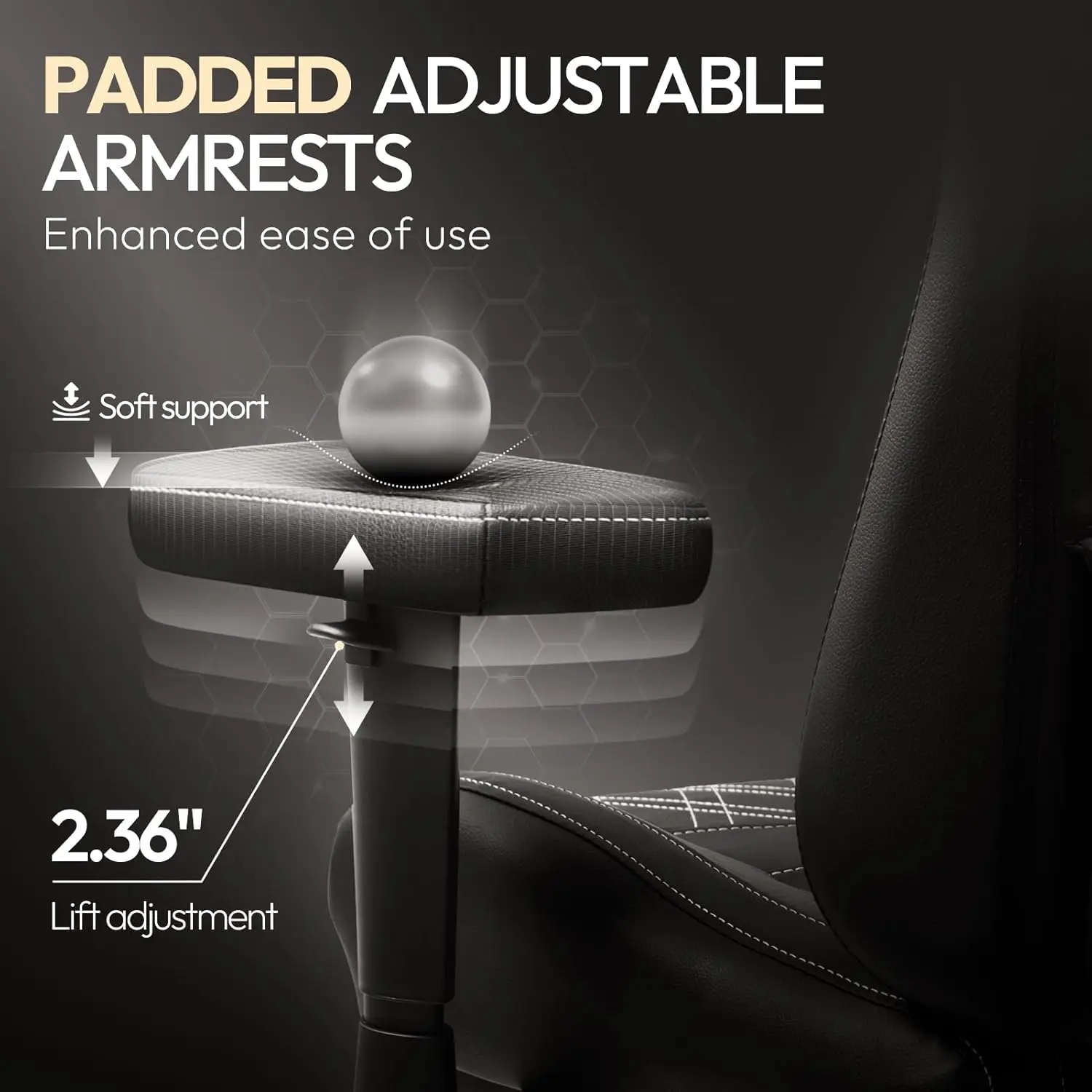 ERGONOMIC SERIES 6650D Black-White - Image 6