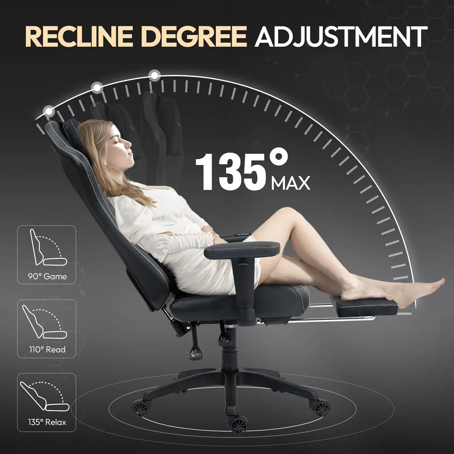 ERGONOMIC SERIES 6650D Black-White - Image 7